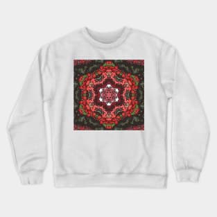 Dot Mandala Red Green and White Crewneck Sweatshirt